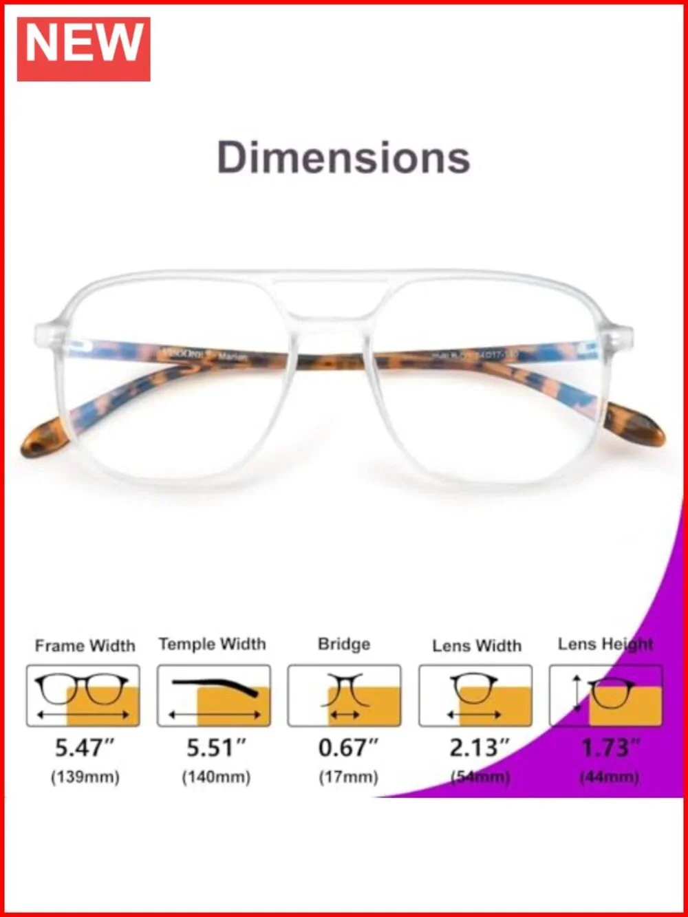 TR90 Blue Light Blocking Glasses Aviator Anti Eyestrain Computer Gaming